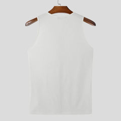 a flat lay of White Door Unlocked Ribbed Zip Tank - pridevoyageshop.com - gay men's fashion, clubwear, party outfit
