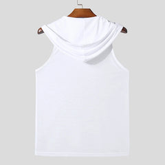a flat lay of White Pool Boy Hooded Mesh Top - pridevoyageshop.com - gay men's fashion, clubwear, party outfit
