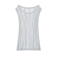 a flat lay of White Pool Queen Net Top - pridevoyageshop.com - gay men's fashion, clubwear, party outfit
