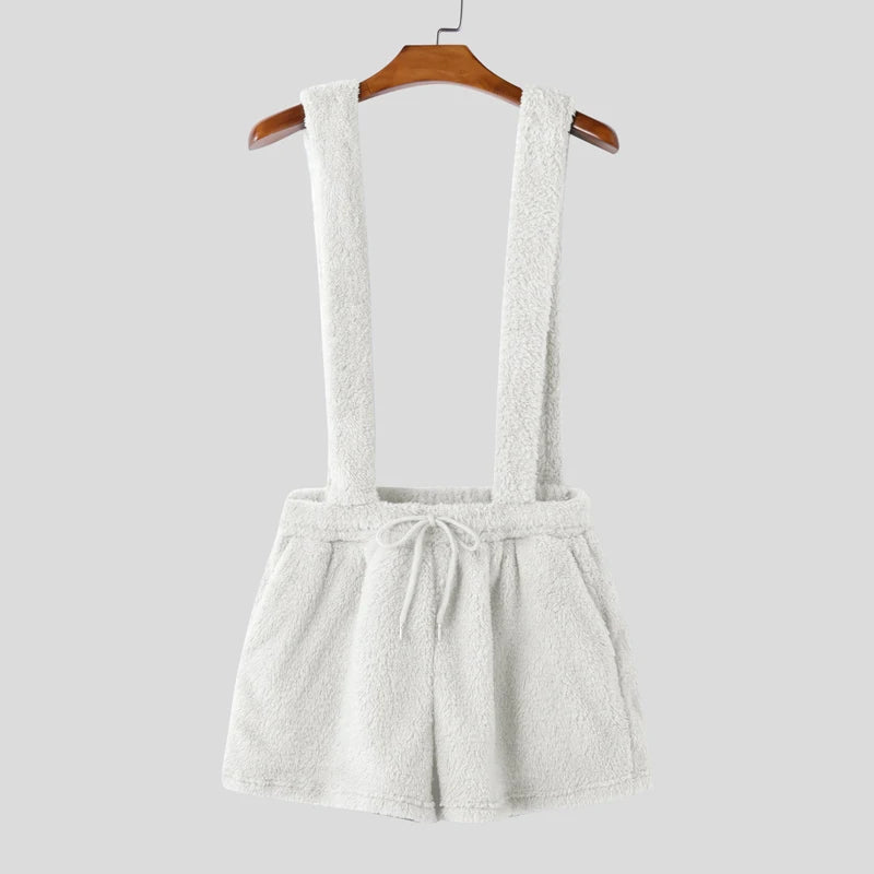 a flat lay of White Sugar Pup Suspender Romper - pridevoyageshop.com - gay men's lingerie, bodywear, fetish wear
