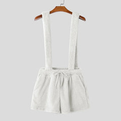 a flat lay of White Sugar Pup Suspender Romper - pridevoyageshop.com - gay men's lingerie, bodywear, fetish wear
