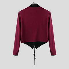 a flat lay of Wine Red Heartbreaker Corset Top - pridevoyageshop.com - gay men's fashion, clubwear, party outfit
