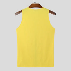 a flat lay of Yellow Door Unlocked Ribbed Zip Tank - pridevoyageshop.com - gay men's fashion, clubwear, party outfit
