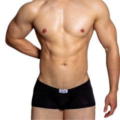 a hot man in black DM Silk Hottie Boxers - pridevoyageshop.com - gay men’s thongs, boxers, briefs and jockstraps