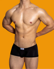 a hot man in black DM Silk Hottie Boxers - pridevoyageshop.com - gay men’s thongs, boxers, briefs and jockstraps
