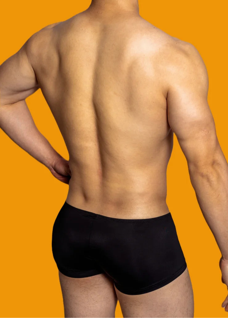 a hot man in black DM Silk Hottie Boxers - pridevoyageshop.com - gay men’s thongs, boxers, briefs and jockstraps