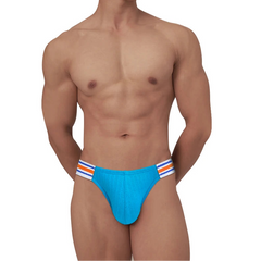 a hot man in blue Men’s “Sporty Bulge” Low-Rise Brief - pridevoyageshop.com - gay men’s thongs, boxers, briefs and jockstraps
