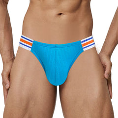 a hot man in blue Men’s “Sporty Bulge” Low-Rise Brief - pridevoyageshop.com - gay men’s thongs, boxers, briefs and jockstraps