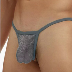 a hot man in gray Men’s Shimmer Tease Sheer Thong - pridevoyageshop.com - gay men’s thongs, boxers, briefs and jockstraps