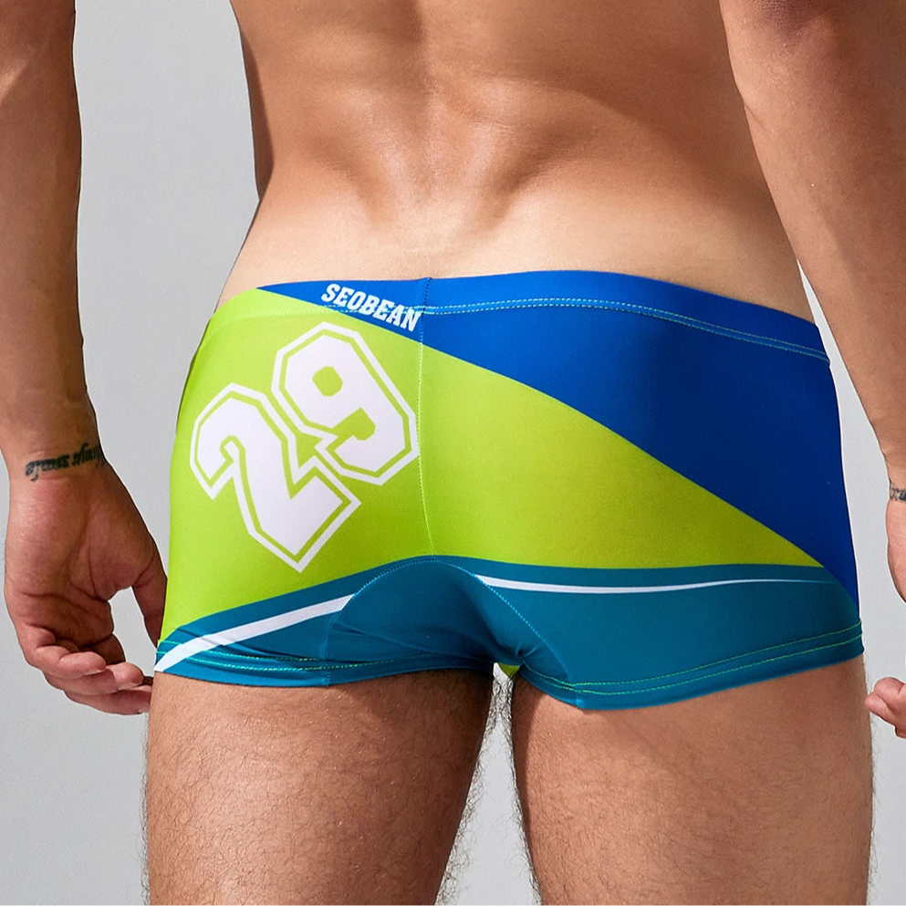 a hot man in green Seobean Varsity Boxer Briefs - pridevoyageshop.com - gay men’s thongs, boxers, briefs and jockstraps