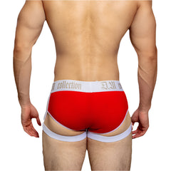 a hot man in red Men’s D.M. Garter Briefs - pridevoyageshop.com - gay men’s thongs, boxers, briefs and jockstraps