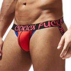 a hot man in red Men’s Fuck Colorblock Jockstrap - pridevoyageshop.com - gay men’s thongs, boxers, briefs and jockstraps