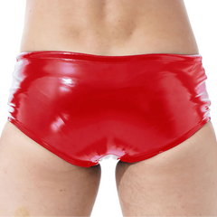 a hot man in red Men’s High-Shine Drawstring Glossy Boxers - pridevoyageshop.com - gay men’s thongs, boxers, briefs and jockstraps