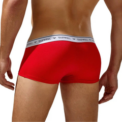 a hot man in red TAUWELL White Collar Mini Trunks - pridevoyageshop.com - gay men’s thongs, boxers, briefs and jockstraps