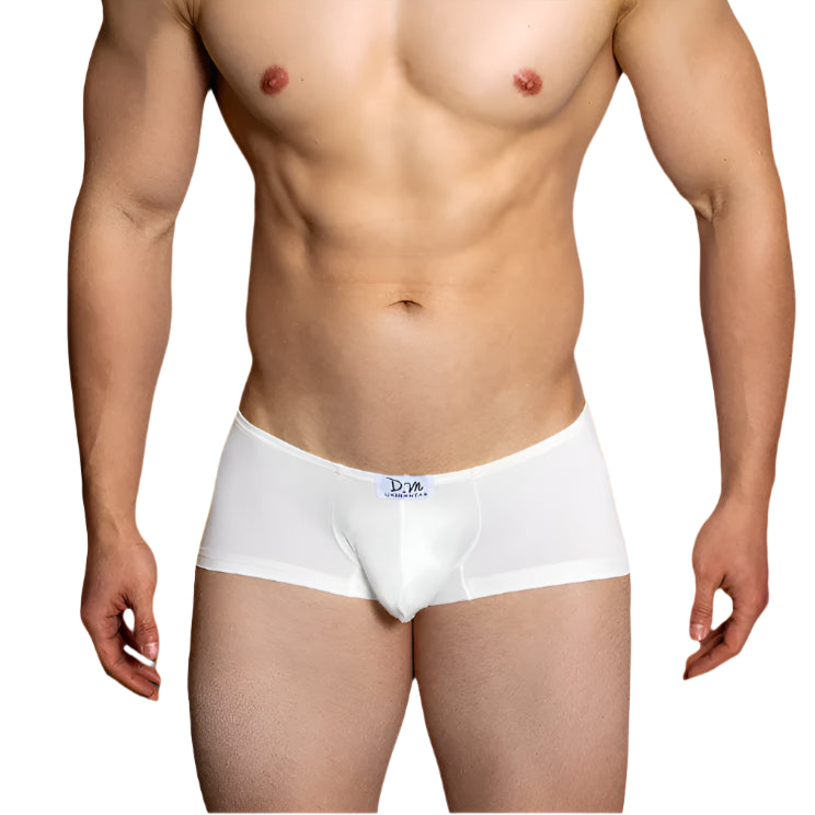 a hot man in white DM Silk Hottie Boxers - pridevoyageshop.com - gay men’s thongs, boxers, briefs and jockstraps