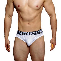 a hot man in white Men’s D.M. Touch Me Mesh Jockstrap - pridevoyageshop.com - gay men’s thongs, boxers, briefs and jockstraps