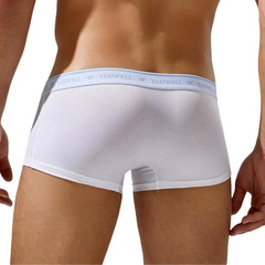 a hot man in white TAUWELL White Collar Mini Trunks - pridevoyageshop.com - gay men’s thongs, boxers, briefs and jockstraps