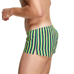 a hot man in yellow CockCandy Stripes Boxers - pridevoyageshop.com - gay men’s thongs, boxers, briefs and jockstraps