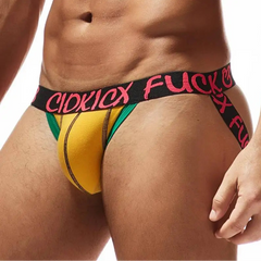 a hot man in yellow Men’s Fuck Colorblock Jockstrap - pridevoyageshop.com - gay men’s thongs, boxers, briefs and jockstraps