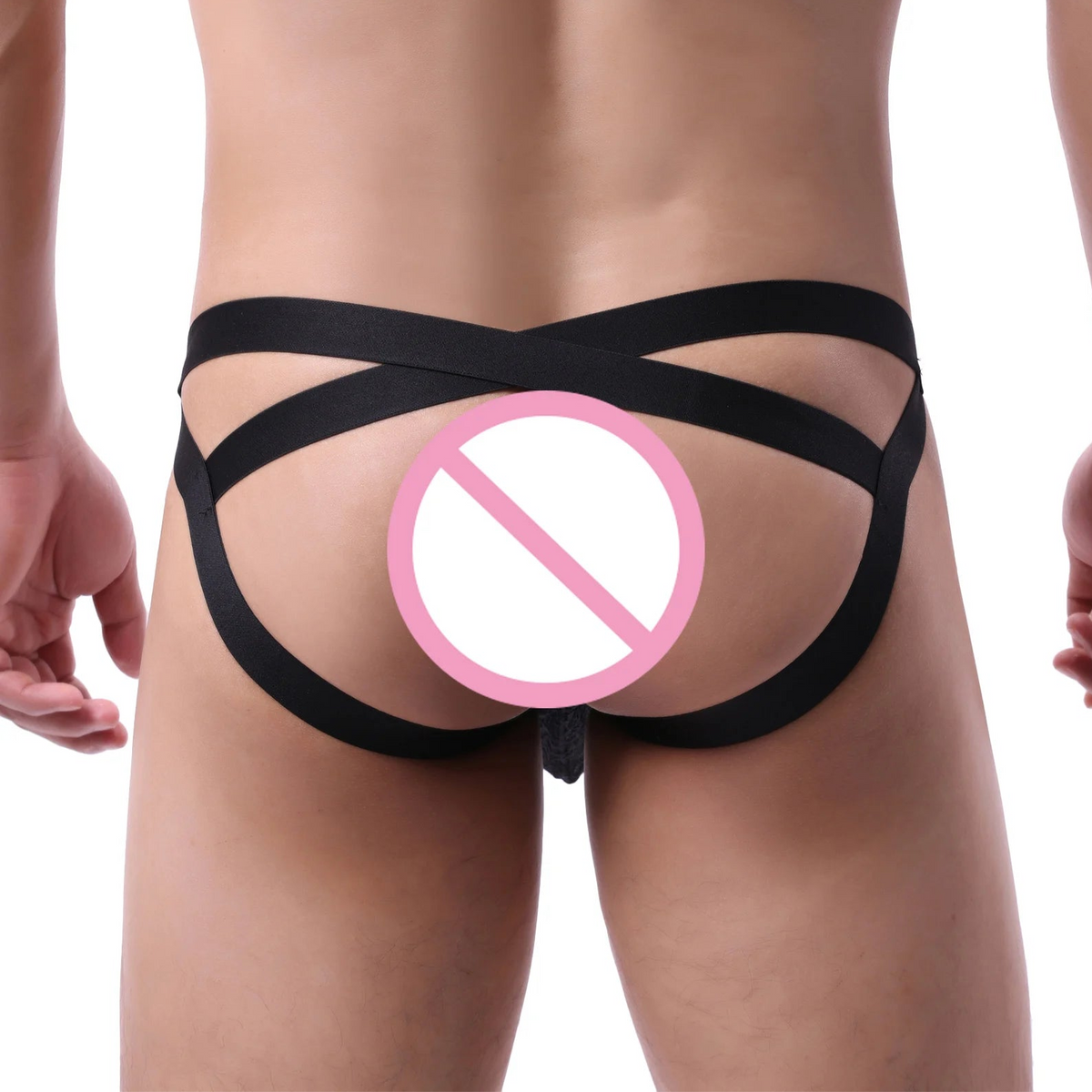 a sex man in black Men’s Lace Double Harness Jockstrap - pridevoyageshop.com - gay men’s thongs, boxers, briefs and jockstraps