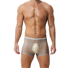 a sex man in gray Men’s Ultra Sheer Big Bulge Boxers - pridevoyageshop.com - gay men’s thongs, boxers, briefs and jockstraps