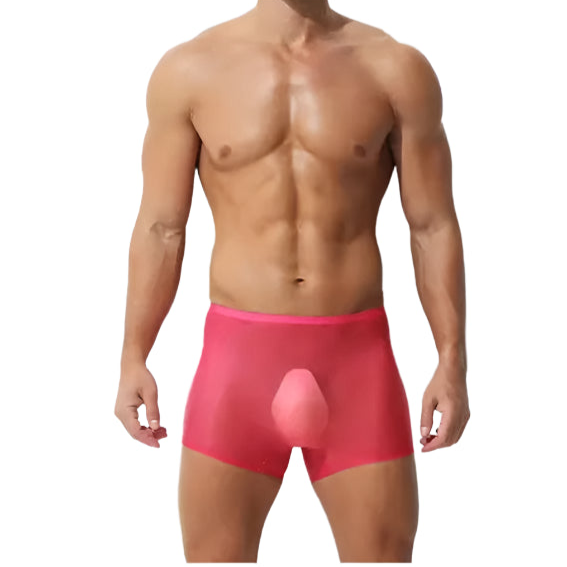 a sex man in rose red Men’s Ultra Sheer Big Bulge Boxers - pridevoyageshop.com - gay men’s thongs, boxers, briefs and jockstraps
