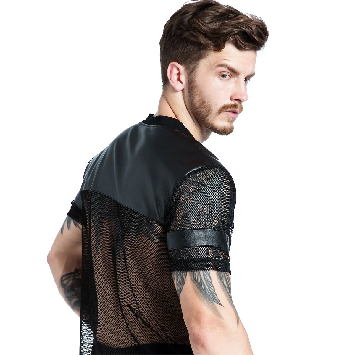 a sexy man in 7 Men’s The QB Mesh Jersey – pridevoyageshop.com – gay men’s harness, lingerie and fetish wear