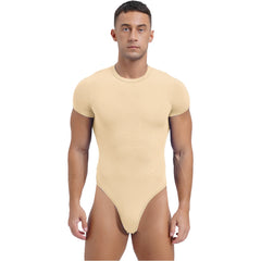 a sexy man in Beige Afters Bodysuit - pridevoyageshop.com - gay men's lingerie, bodywear, fetish wear

