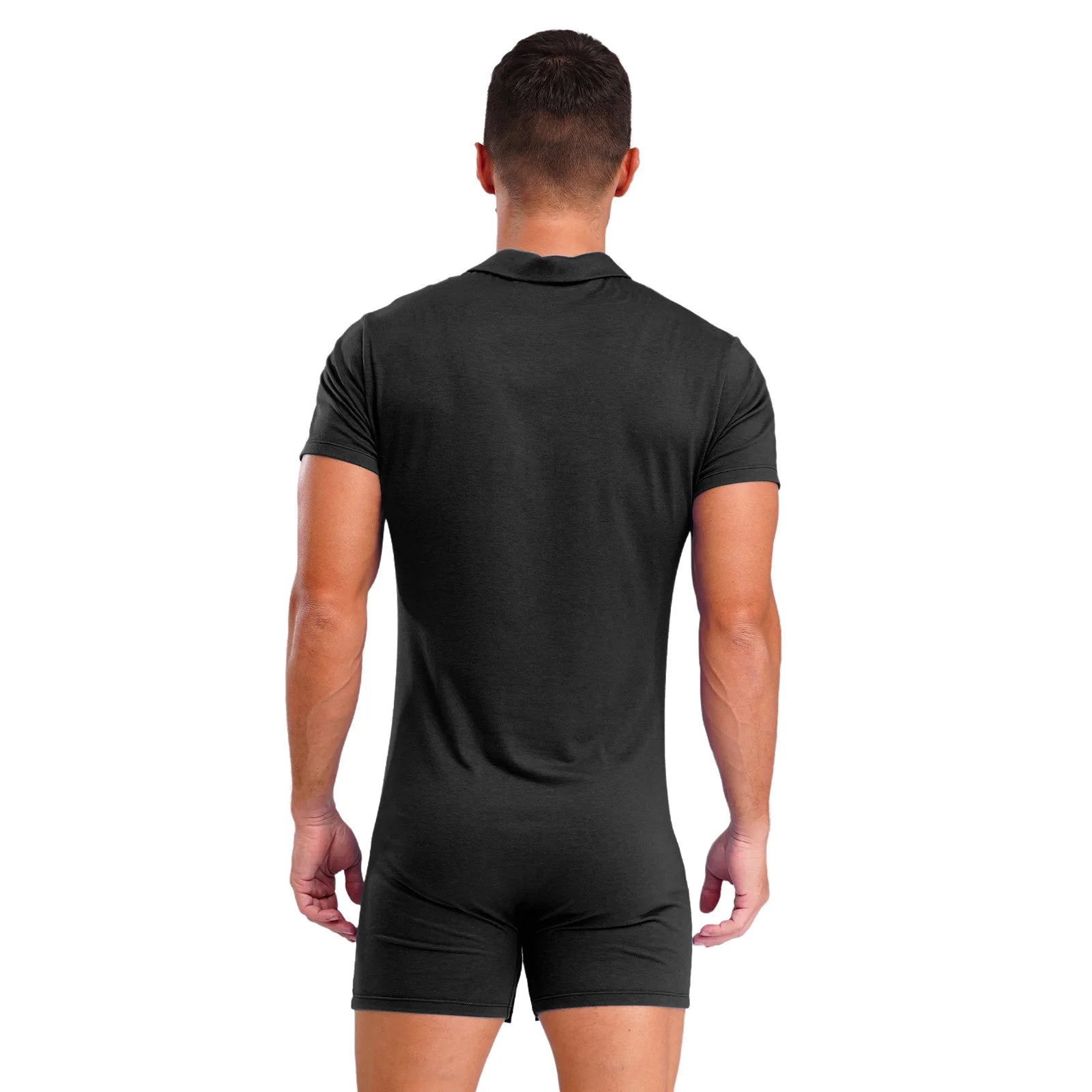 a sexy man in Black Handler Singlet - pridevoyageshop.com - gay men's lingerie, bodywear, fetish wear
