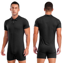 a sexy man in Black Handler Singlet - pridevoyageshop.com - gay men's lingerie, bodywear, fetish wear
