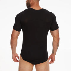 a sexy man in Black No-Talking Bodysuit - pridevoyageshop.com - gay men's lingerie, bodywear, fetish wear
