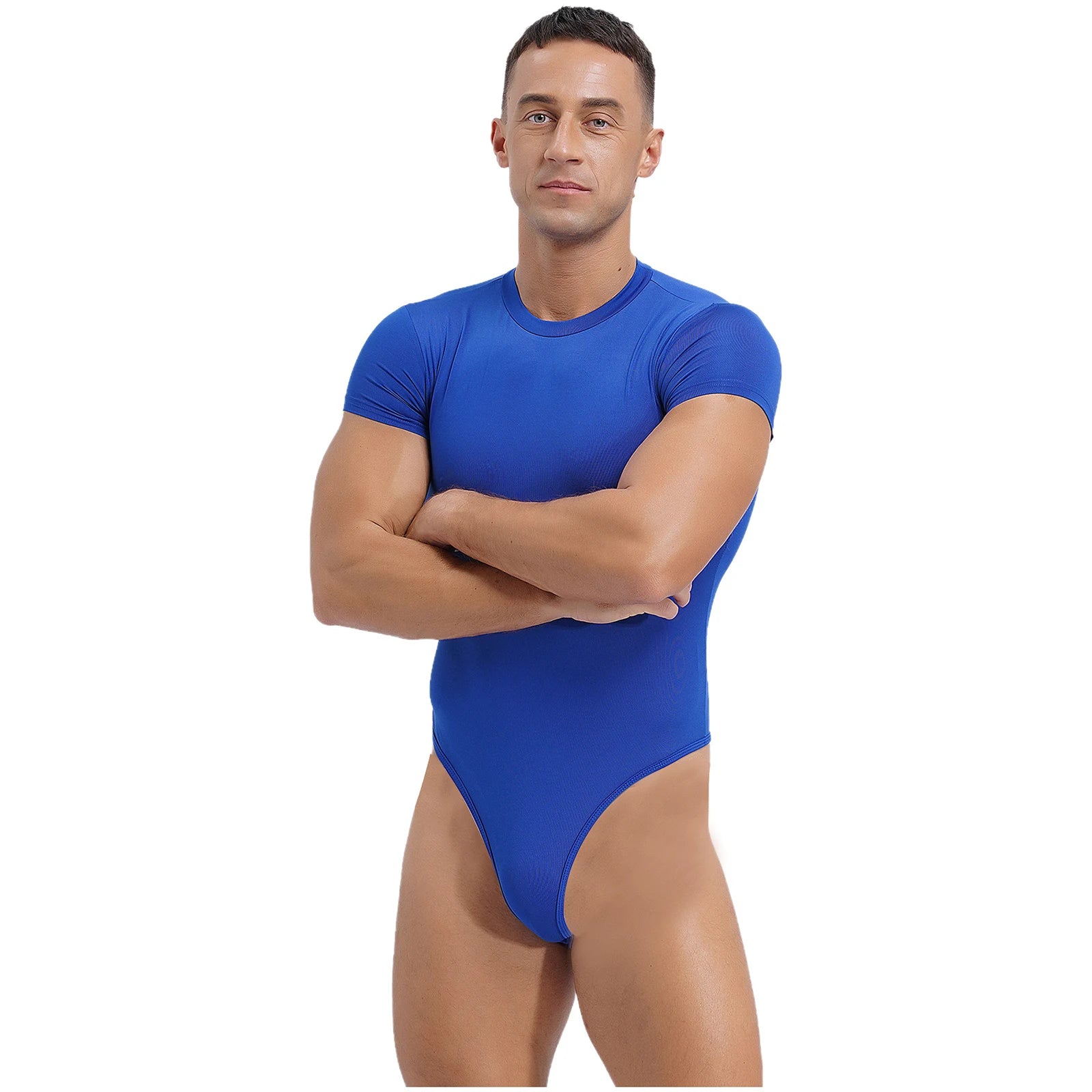 a sexy man in Blue Afters Bodysuit - pridevoyageshop.com - gay men's lingerie, bodywear, fetish wear
