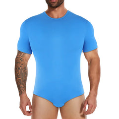 a sexy man in Blue No-Talking Bodysuit - pridevoyageshop.com - gay men's lingerie, bodywear, fetish wear
