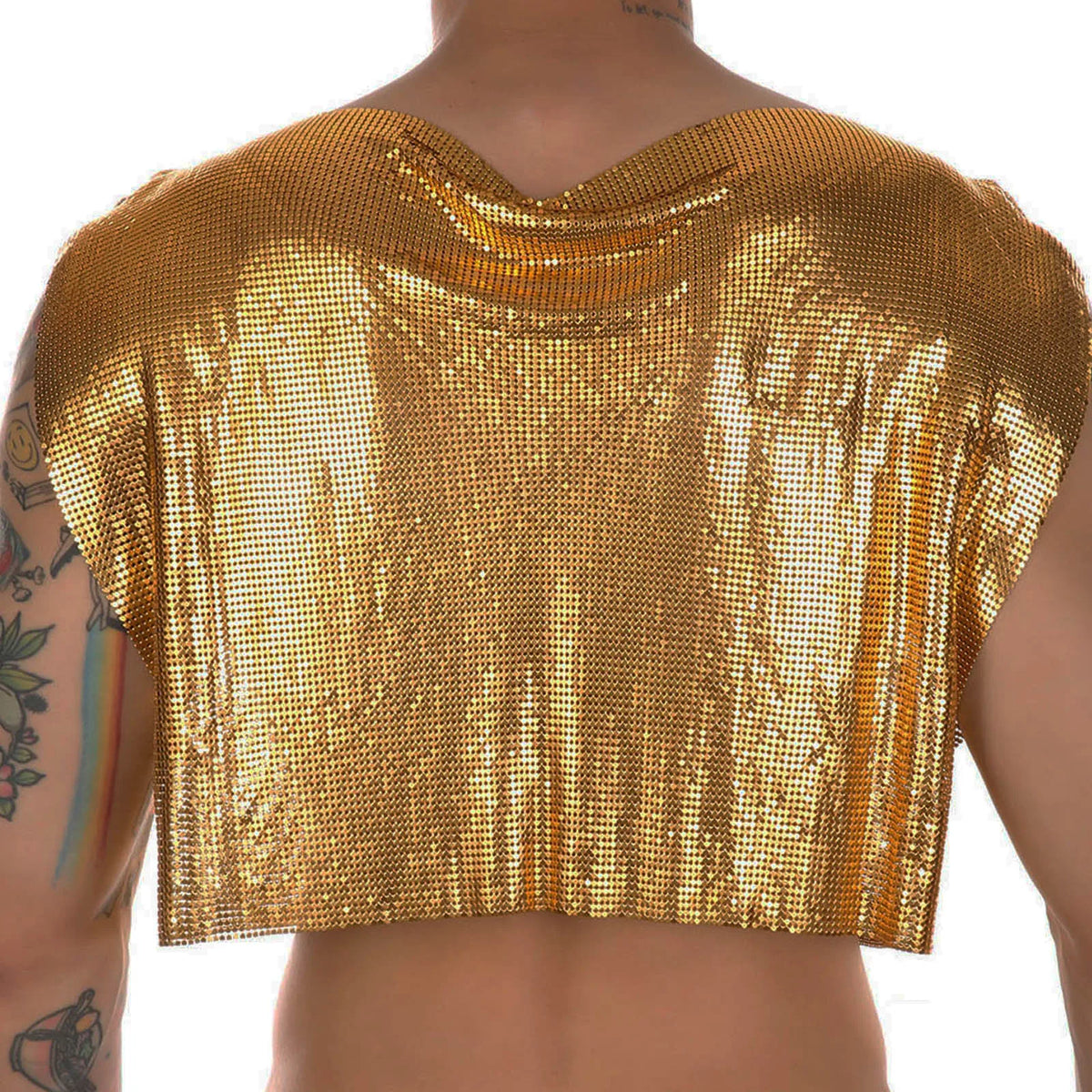 a sexy man in Golden Industry Baby Shine Crop - pridevoyageshop.com - gay men's fashion, clubwear, party outfit
