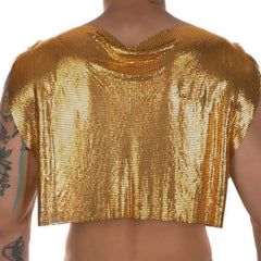 a sexy man in Golden Industry Baby Shine Crop - pridevoyageshop.com - gay men's fashion, clubwear, party outfit
