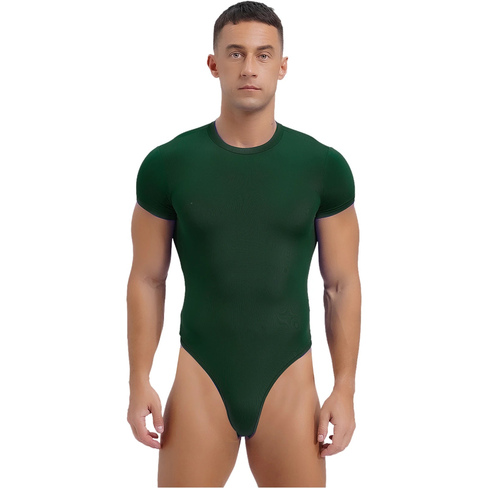 a sexy man in Green Afters Bodysuit - pridevoyageshop.com - gay men's lingerie, bodywear, fetish wear
