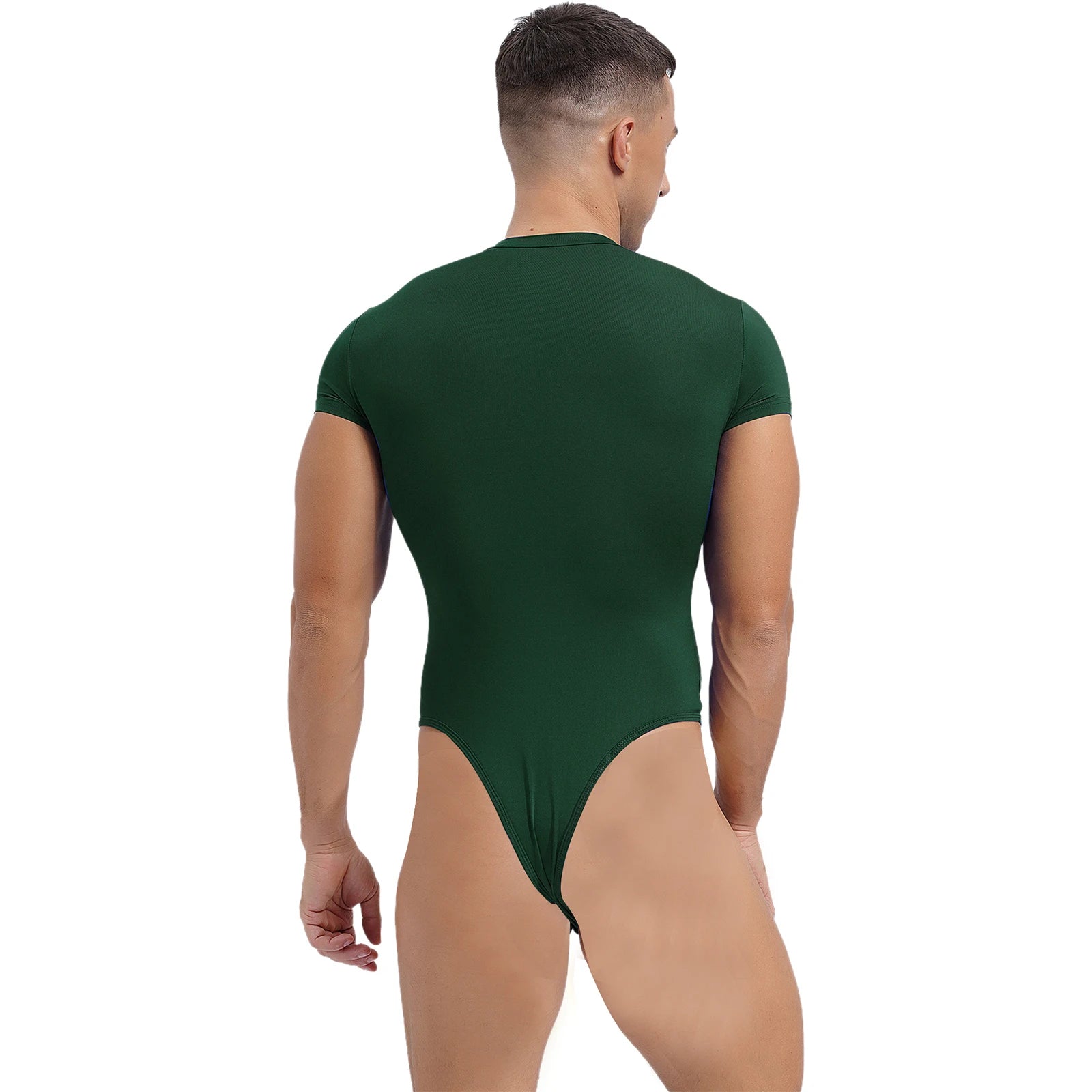 a sexy man in Green Afters Bodysuit - pridevoyageshop.com - gay men's lingerie, bodywear, fetish wear
