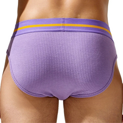 a sexy man in Lavender TAUWELL Men’s Pride-Banded Ribbed Briefs - pridevoyageshop.com - gay men’s thongs, boxers, briefs and jockstraps