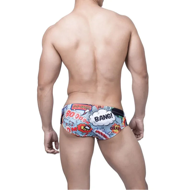 a sexy man in Men’s Bang Me Swim Briefs - pridevoyageshop.com - gay men’s sexy swim briefs, trunks, board shorts, and bikinis