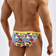 a sexy man in Men’s High-Flyer Bulge Swim Briefs - pridevoyageshop.com - gay men’s sexy swim briefs, trunks, board shorts, and bikinis