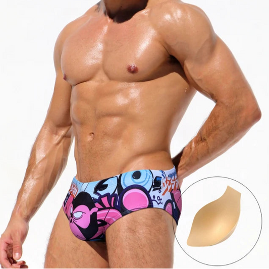 a sexy man in Men’s Hung Kong Swim Briefs with pad - pridevoyageshop.com - gay men’s sexy swim briefs, trunks, board shorts, and bikinis-4821-4f2e-a48a-18a1e794920f