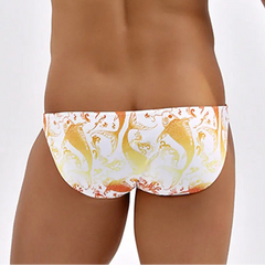 a sexy man in Men’s Koi Me Harder Bikini Swim Briefs - pridevoyageshop.com - gay men’s sexy swim briefs, trunks, board shorts, and bikinis