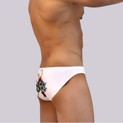 a sexy man in Men’s Peking Opera General Swim Brief - pridevoyageshop.com - gay men’s sexy swim briefs, trunks, board shorts, and bikinis