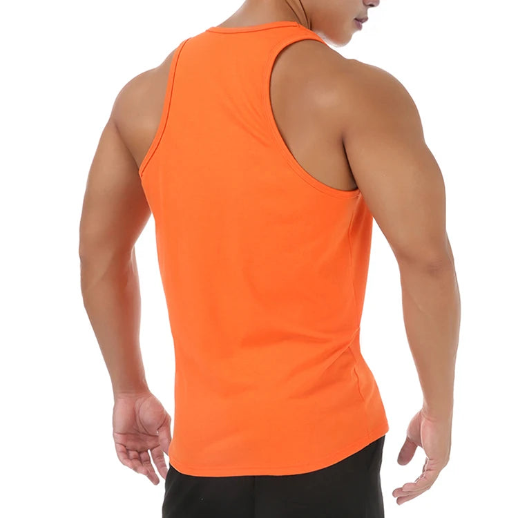 a sexy man in Orange Discipline Plunge Tank - pridevoyageshop.com - gay men's fashion, clubwear, party outfit
