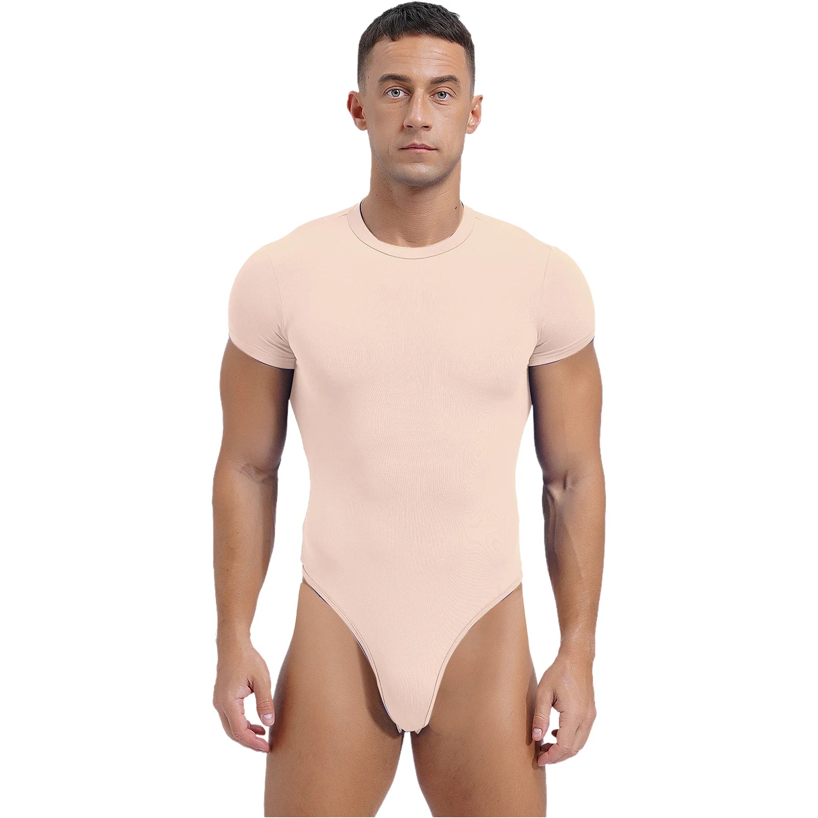 a sexy man in Pink Afters Bodysuit - pridevoyageshop.com - gay men's lingerie, bodywear, fetish wear
