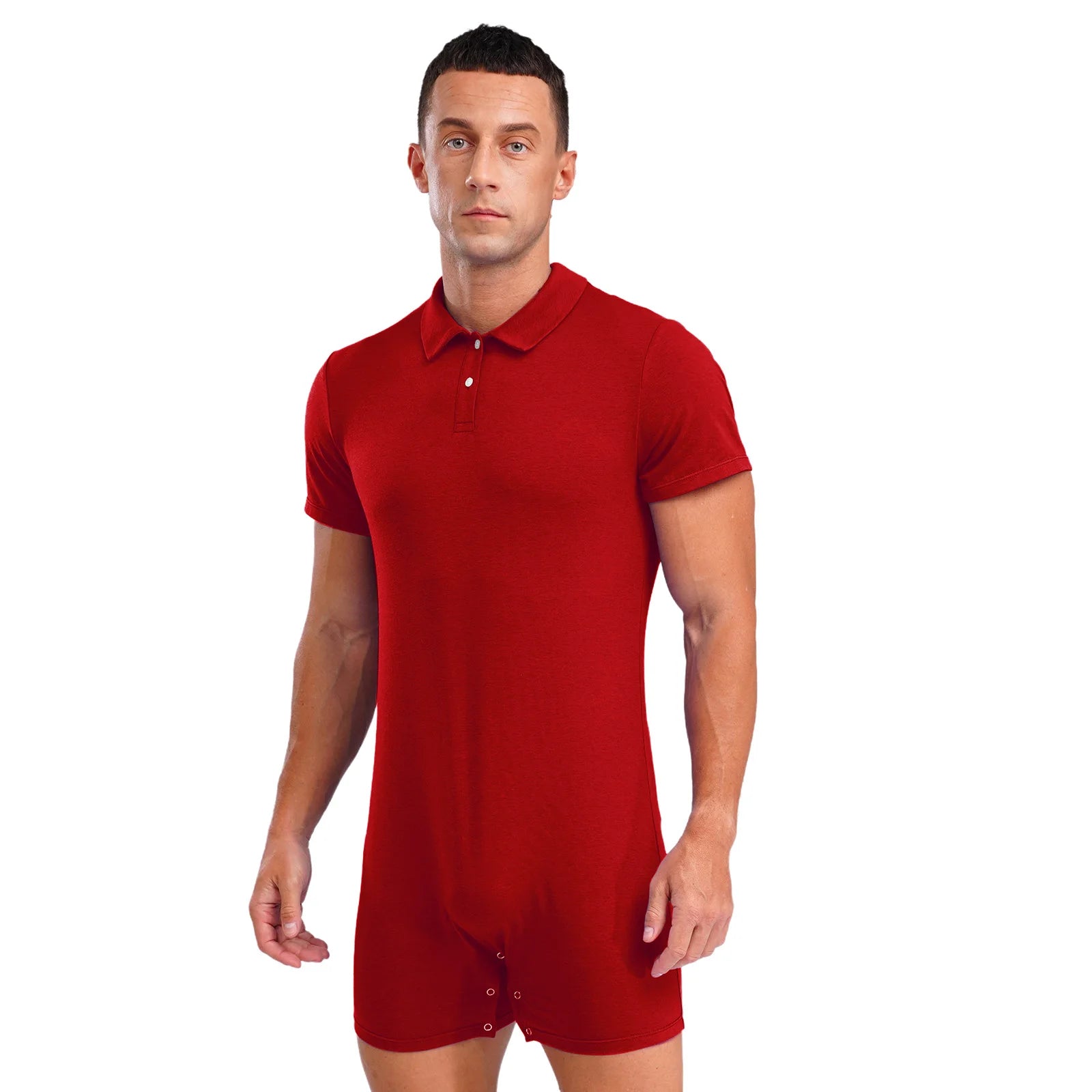 a sexy man in Red Handler Singlet - pridevoyageshop.com - gay men's lingerie, bodywear, fetish wear
