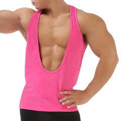 a sexy man in Roes red Discipline Plunge Tank - pridevoyageshop.com - gay men's fashion, clubwear, party outfit
