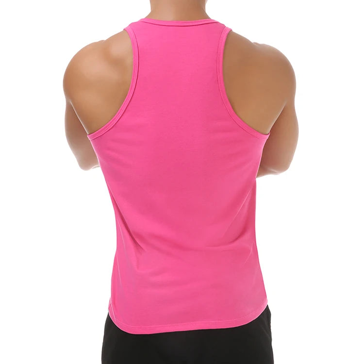 a sexy man in Roes red Discipline Plunge Tank - pridevoyageshop.com - gay men's fashion, clubwear, party outfit
