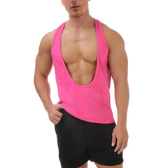 a sexy man in Roes red Discipline Plunge Tank - pridevoyageshop.com - gay men's fashion, clubwear, party outfit
