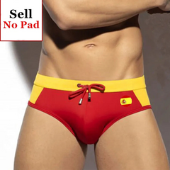 a sexy man in Spain flag Men’s World Play National Flags Swim Briefs - pridevoyageshop.com - gay men’s sexy swim briefs, trunks, board shorts, and bikinis